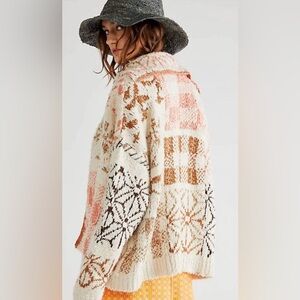 Free People - FP Prairie Cardi Knit Floral Cardigan Sweater Women’s Size XS